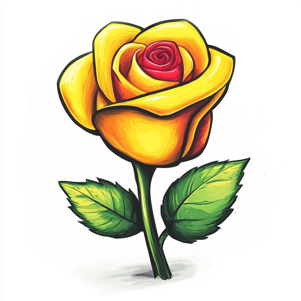 How to Draw a Traditional Rose logo