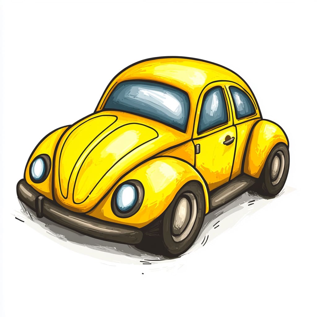 How to Draw a Volkswagen Beetle logo