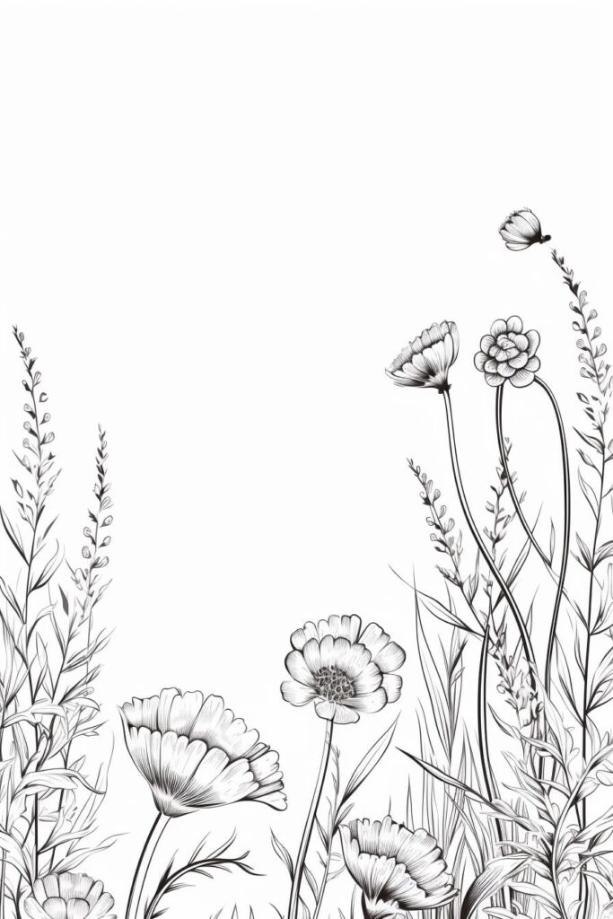 wildflower drawing