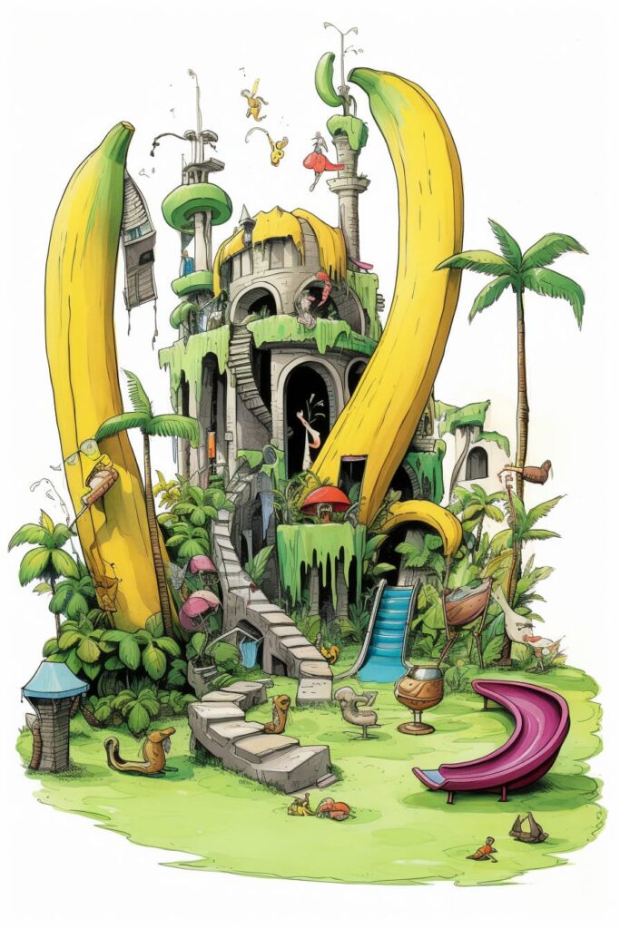 banana themed mini-golf