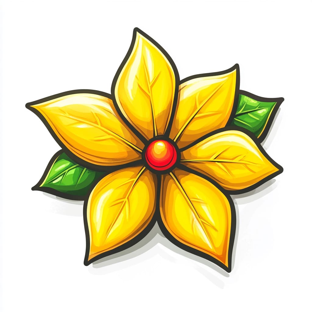 How to Draw a Poinsettia logo